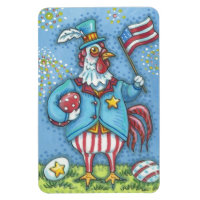 4 DE JULHO PATRIÓTICO ROOSTER, CHICKEN MAGNET Lg.