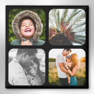 Íman 4 Foto Modelo Quadrado de Frame Arredondado de Gra