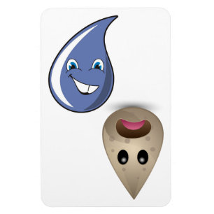 Íman 4" x 6" limpam/gotas de água sujos nenhum texto