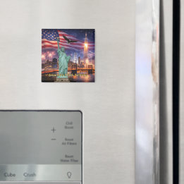 Íman 4th of July USA 250th Statue of Liberty Rocket