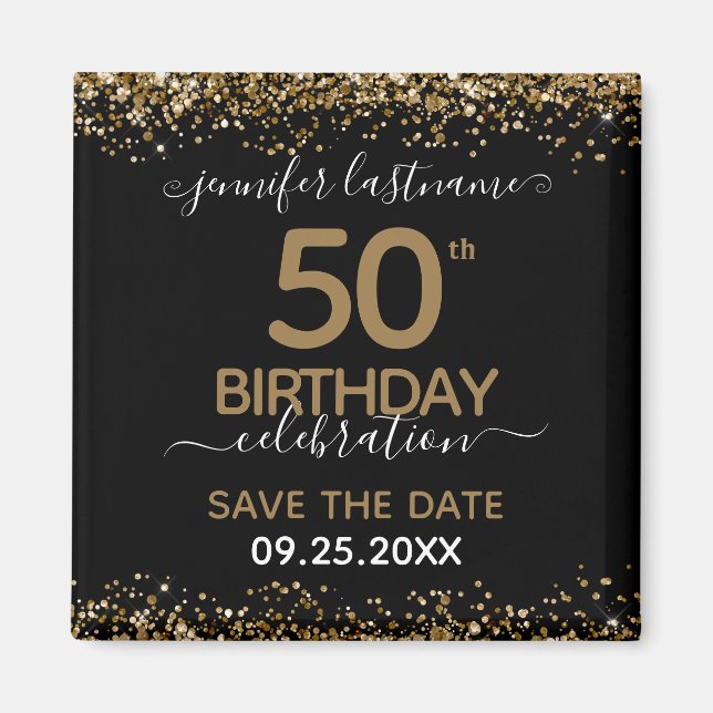 Íman 50ª Imã salve a data de aniversário (Frente)