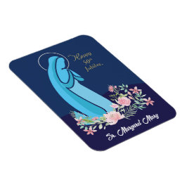 Íman 50º Aniversário da Vida Religiosa Nun Pink Flower