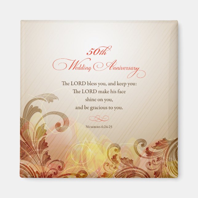 Íman 50º aniversário de casamento, Lord Bless e Keep (Frente)