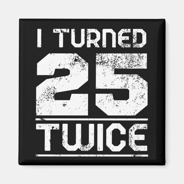 Íman 50º aniversário engraçado (Frente)