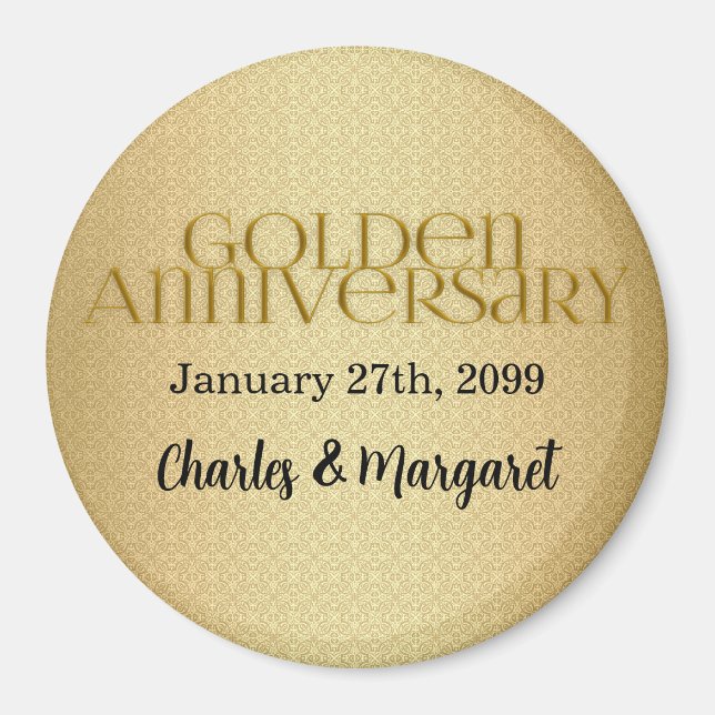 Íman 50º Annivsersário de Casamento do Ouro (Frente)