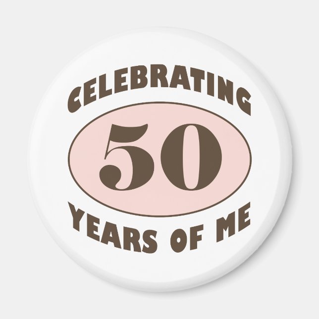 Íman 50º presente de aniversário engraçado (Frente)