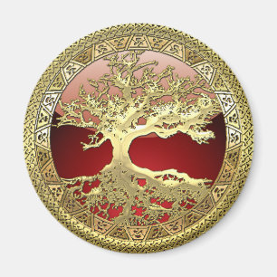 Íman [500] Árvore Celta da Vida [Dourado]