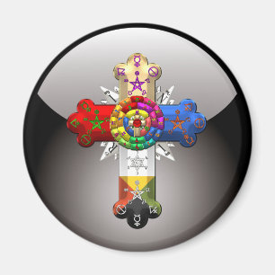 Íman [500] Cruz rosado (Croix cor-de-rosa)