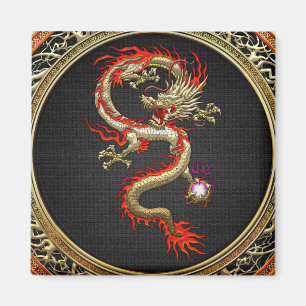 Íman [500] Dragão chinês Ouro Fucanglong
