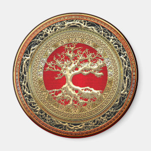 Íman [500] Treasure Trove: Celtic Tree of Life [Dourado