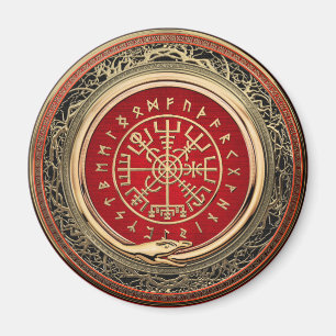 Íman [500] Vegvisir - Bússola Dourada Mágica