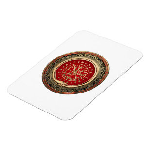 Íman [500] Vegvisir - Bússola Dourada Mágica