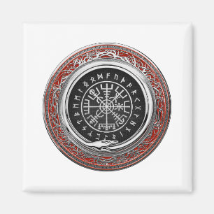 Íman [500] Vegvisir - Bússola mágica de virar prata
