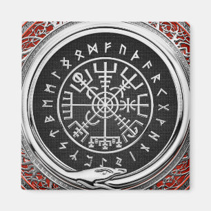 Íman [500] Vegvisir - Bússola mágica de virar prata