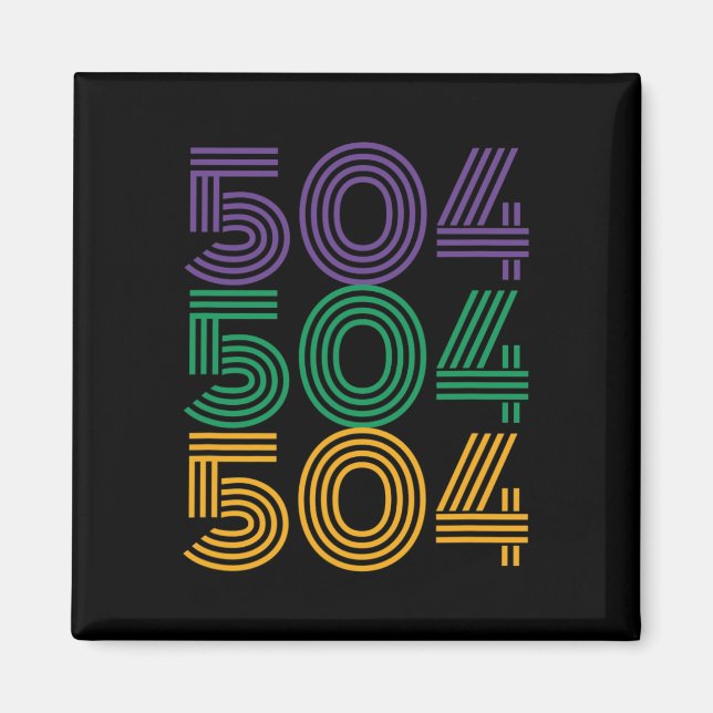 Íman 504 Mardi Gras 2025 Figurino de Carnaval (Frente)