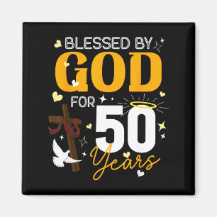 Íman 50 Aniversário Abençoado Por Deus Por 50 Anos De I