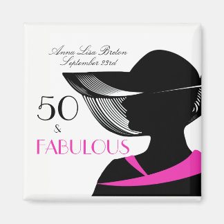 Íman 50 e Fabulosa Arte Deco Elegante 50.º Aniversário