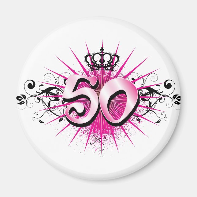 Íman 50.o aniversário ou aniversário (Frente)