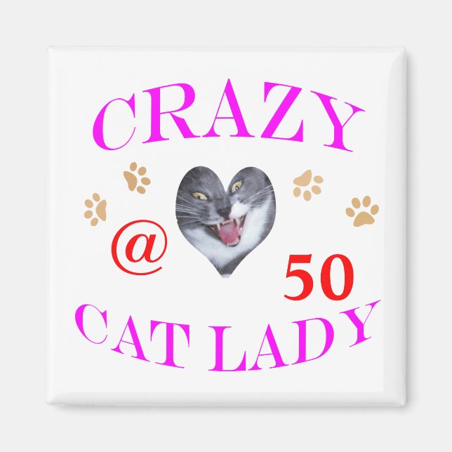 Íman 50 Senhora de Gato Louca (Frente)