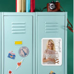 Íman 50th Birthday Photo college Party<br><div class="desc">Birthday Photo Keepsake Magnet Celebrate a birthday with this personalised photo keepsake magnet, featuring a modern rectangular photo frame with “BIRTHDAY” cut out along the side. Upload your favourite photo and customise the text [Name]’s xxth to create a meaningful and memorable keepsake for family members. Perfect for parents, grandparents, and...</div>