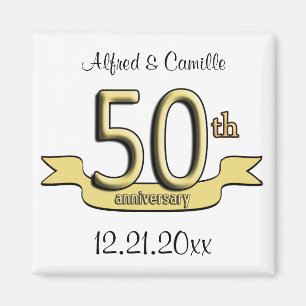 Íman 50th ímã customizável do favor de festa de