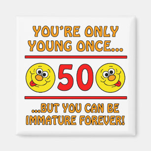 Íman 50th presentes imaturos da mordaça do aniversári