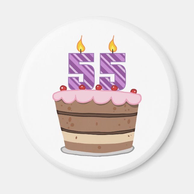 Íman 55 anos de idade no Bolo de Aniversário (Frente)