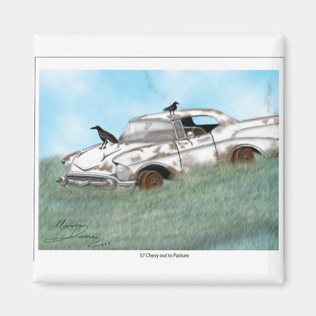 Íman 57 Chevy para Pasture. (Frente)