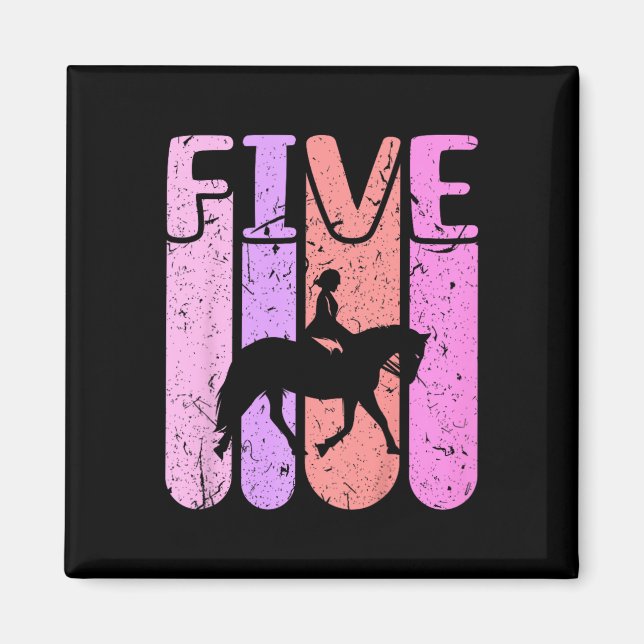 Íman 5 de Aniversário de Cavalo (Frente)