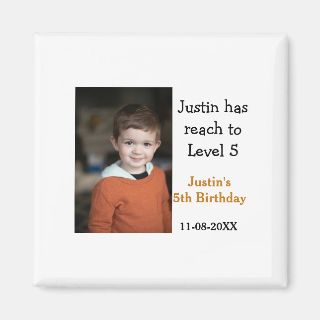 Íman 5 jogo de aniversário em data moderna (Frente)