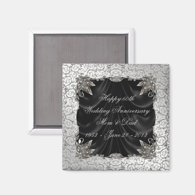 Íman 60º Aniversário do Casamento (Front/Back)