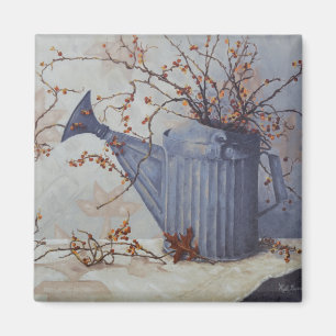 Íman 6033 BitterSweet em Watering Can on Quilt Magnet