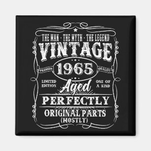 Íman 60 Anos de Idade Vintage 1965 Homem Mito Lenda 60º