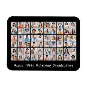 Íman 60 Foto Colagem Mudar Nome/Idade Feliz Aniversári