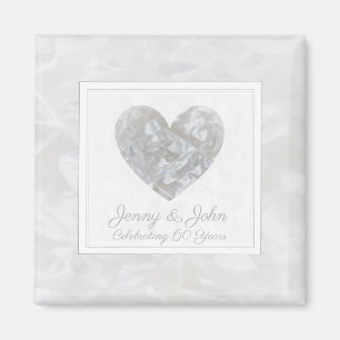 Íman 60th diamond wedding anniversary heart custom