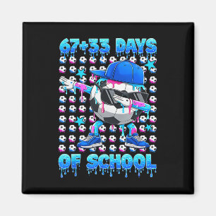 Íman 67+33 Dias De Escola Dab Futebol Menino 100 Futebo