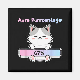 Íman 67 Aura de Gato Engraçado Energia no Seis Sete Mem