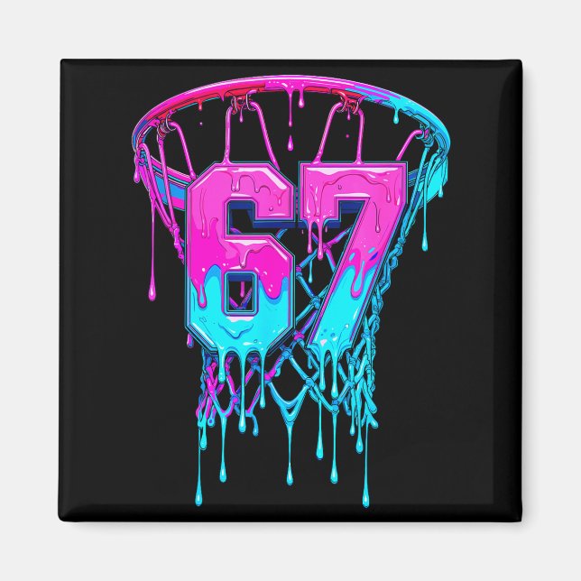 Íman 67 Basketball Drip Six Seven Funny  (Frente)