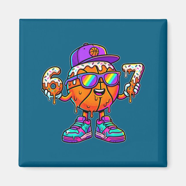 Íman 67 Basketball Drip Six Seven Funny Meme Gen Alpha  (Frente)