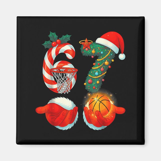 Íman 67 Basquete Papai Noel Seis Sete Meme Natal Srt M (Frente)