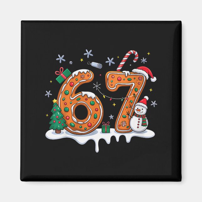 Íman 67 Biscoitos De Natal De Gengibre Engraçados Homen (Frente)