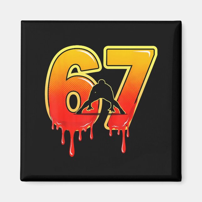 Íman 67 Brainrot Youth Wrestling Drip - Funny Kids 67  (Frente)