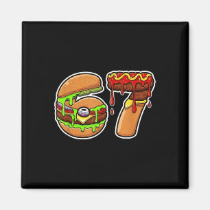 Íman 67 Burger Pizza Fusão de Comida Delícia