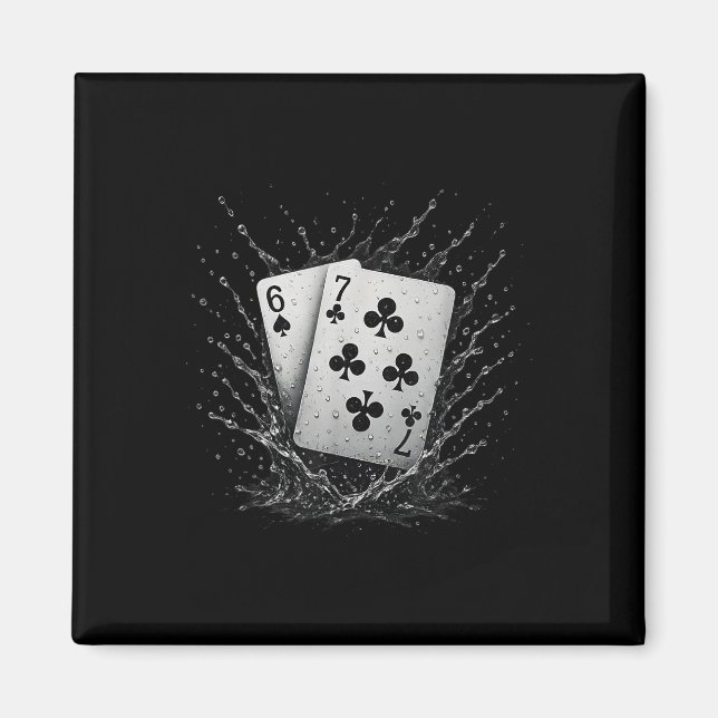 Íman 67 Cartas de Baralho Seis Sete Meme Jogo de Cartas (Frente)