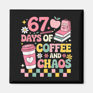 Íman 67 Dias De Escola Amante De Café 67º Dia De Escola