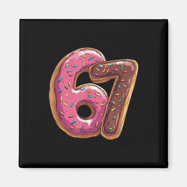 Íman 67 Donut Six Seven Gíria da Geração Alpha Meme  (Frente)