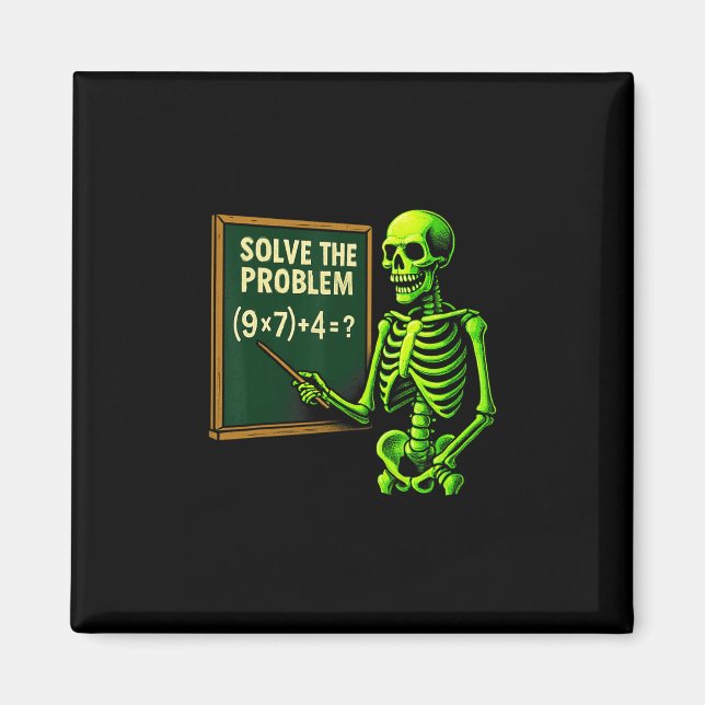 Íman 67 Esqueleto de Halloween de Matemática Meme para  (Frente)