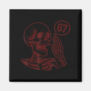 Íman 67 Esqueleto de Halloween Six Seven Meme Brainrot