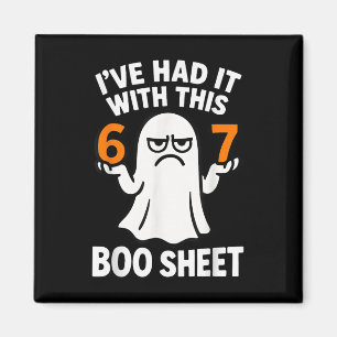 Íman 67 Fantasia de Halloween Meme 6 7 Folha de Boo Div