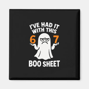 Íman 67 Fantasia de Halloween Meme 6 7 Folha de Boo Eng